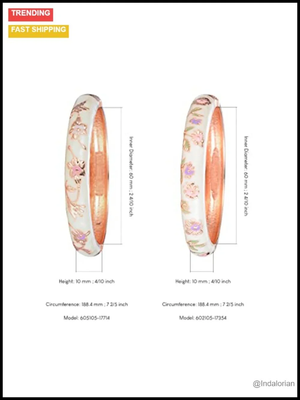 Cloisonne Butterfly Flower Enamel Cuff Bangle Bracelet Set Gold Plated